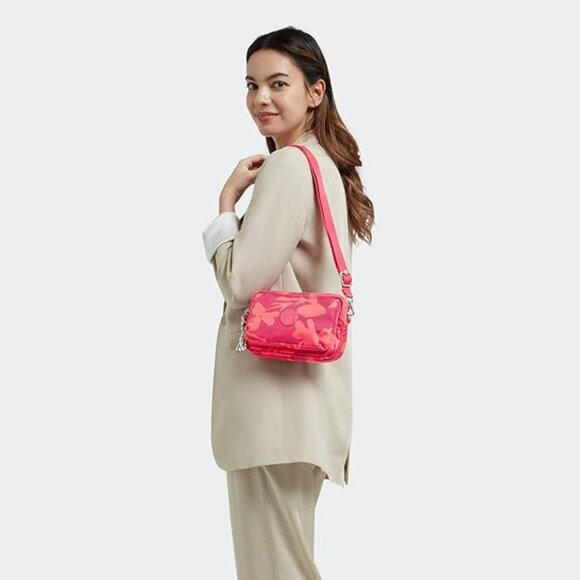 NWT Kipling Abanu Multi Metallic Convertible Crossbody Bag-Pink - Picture 4 of 10